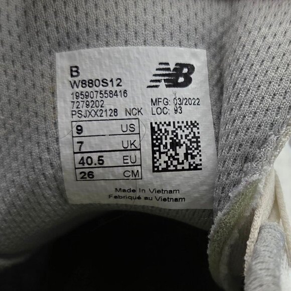 New Balance Fresh Foam 880 V12 Sneakers Womens 9 White Blue W880S12 - Picture 9 of 9